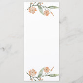 Boho Floral Wedding Programmakaart (Achterkant)