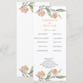 Boho Floral Wedding Programmakaart (Voorkant / Achterkant)