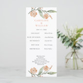 Boho Floral Wedding Programmakaart (Staand voorkant)