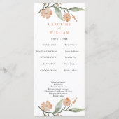 Boho Floral Wedding Programmakaart (Voorkant)