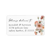 Boho Floral Wedding RSVP Envelop Etiket (Voorkant)
