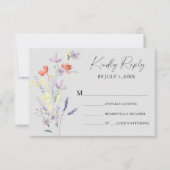 Boho Floral Wedding RSVP Kaart (Voorkant)