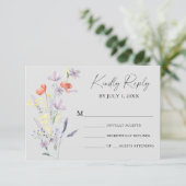 Boho Floral Wedding RSVP Kaart (Staand voorkant)