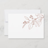 Boho Floral Wedding RSVP Kaart Notitiekaartje (Achterkant)