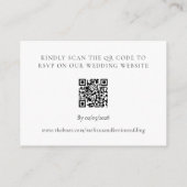 Boho Floral Wedding RSVP QR Code Response Kaart (Achterkant)