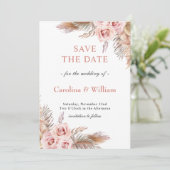 Boho Floral Wedding Save The Date (Staand voorkant)