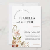 Boho Floral Wedding Save the Date Flat Kaart (Voorkant)