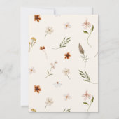 Boho Floral Wedding Save the Date Flat Kaart (Achterkant)