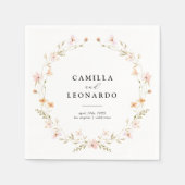 Boho Floral Wedding Servet (Voorkant)