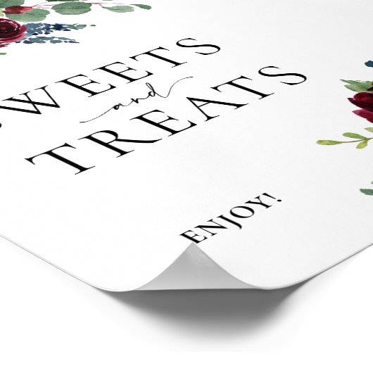 Boho Floral Wedding Sign Poster (Hoek)