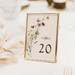 Boho Floral Wedding Table Number<br><div class="desc">Deze stijlvolle en elegante trouwtafel is voorzien van prachtige handbeschilderde waterverf wildbloemen die zijn gerangschikt als een mooie bouquet die perfect is voor lente-,  zomer- of valbruiloften. Vind overeenkomende objecten in het Boho Wildflower Wedding Collectie.</div>