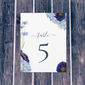 Boho Floral Wedding Table Number