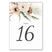 Boho Floral Wedding Table Numbers Kaart (Voorkant)