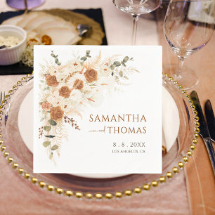 Boho Floral Wedding   Terracotta Calla Lily Servet