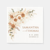 Boho Floral Wedding | Terracotta Calla Lily Servet (Voorkant)