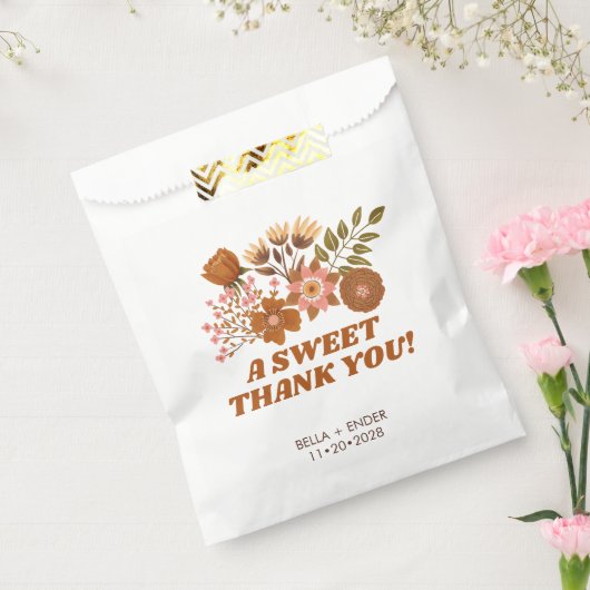  Boho Floral Wedding Treat Dank je wel Bedankzakje (Gezegeld)