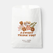  Boho Floral Wedding Treat Dank je wel Bedankzakje (Voorkant)