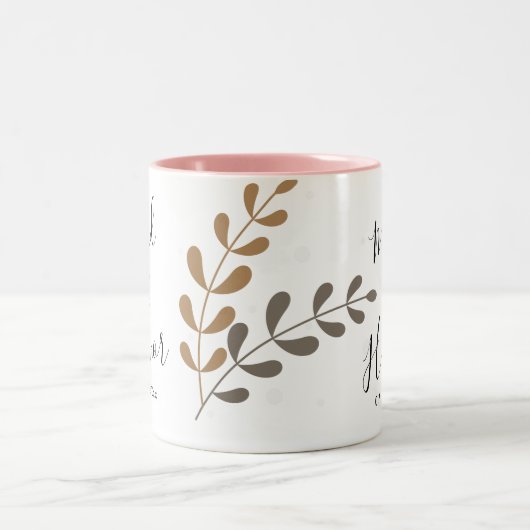 Boho Floral Wedding Tweekleurige Koffiemok (Center)