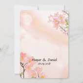 Boho Floral Wedding Uitnodiging voor dit seizoen (Achterkant)