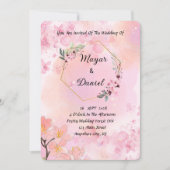 Boho Floral Wedding Uitnodiging voor dit seizoen (Voorkant)