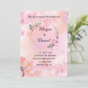 Boho Floral Wedding Uitnodiging voor dit seizoen