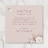 Boho Floral Wedding Welcome Gift Label (Voorkant)