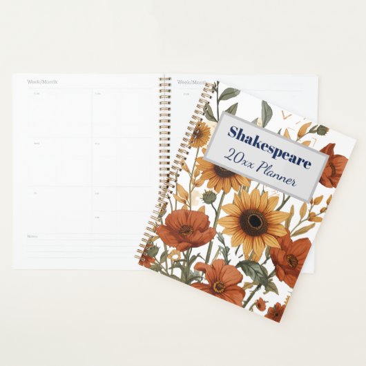 Boho Floral Weekly Planner | terracotta tonen (Display)
