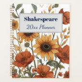 Boho Floral Weekly Planner | terracotta tonen (Voorkant)