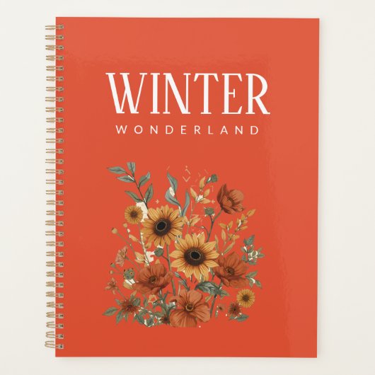 Boho Floral Weekly Planner | terracotta tonen (Voorkant)