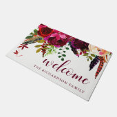 Boho Floral | Welkom Marsala Deurmat (Schuin)