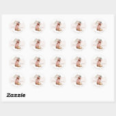Boho Floral Western Roze Cowgirl Boot Dank je wel Ronde Sticker (Vel)