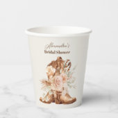 Boho Floral Western Vrijgezellenfeest Papieren Bekers (Voorkant)