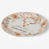 Boho Floral Western Vrijgezellenfeest Papieren Bordje (Gekanteld)