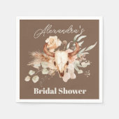 Boho Floral Western Vrijgezellenfeest Servet (Voorkant)