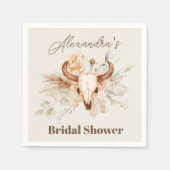 Boho Floral Western Vrijgezellenfeest Servet (Voorkant)