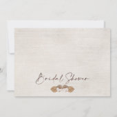 Boho Floral Westerne Boot Bridal Shower Kaart (Achterkant)