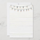 Boho Floral Westerne laarzen en bubbly Vrijgezelle Kaart (Achterkant)