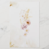 Boho floral Whats in je paarse baby shower game (Achterkant)