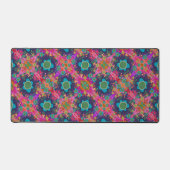 Boho Floral Whimsical Roze Kleurrijke Inspirivity Bureaumat (Voorkant)