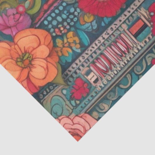 Boho Floral Whimsical Tissuepapier (Detail)