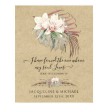 Boho Floral White Orchid Pampas Grass Wedding