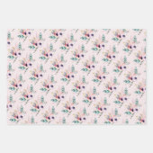 Boho Floral Wild Een Meisje's Eerste Verjaardag Inpakpapier Vel (Voorkant 2)