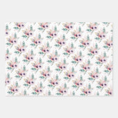 Boho Floral Wild Een Meisje's Eerste Verjaardag Inpakpapier Vel (Voorkant)