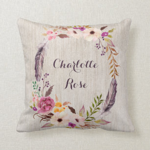 Boho Floral Wild One Baby Girl Nursery Decor Kussen