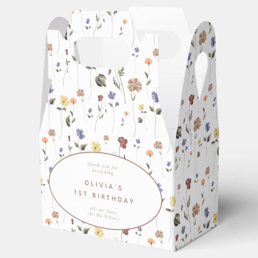 Boho Floral Wildflower | Bedankdoosjes (Geopend)