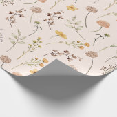 Boho Floral Wildflower Cadeaupapier (Hoek)
