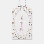Boho Floral Wildflower Hartelijk dank | Cadeaulabel (Voorkant)