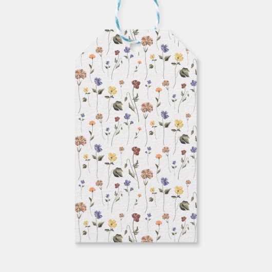 Boho Floral Wildflower Hartelijk dank | Cadeaulabel (Achterkant)