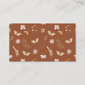 Boho Floral Wildflower Luier Raffle Baby shower Informatiekaartje (Achterkant)