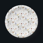 Boho Floral Wildflower | Papieren Bordje<br><div class="desc">Dit ontwerp van de wildbloem bevat een prachtig kleurenpalet dat door diverse geïsoleerde wilde bloemen op een witte achtergrond wordt besproeid. Viel om het even welke partij,  of verjaardag,  baby shower,  vrijgezellenfeest of een andere gebeurtenis met dit elegante en minimale ontwerp.</div>